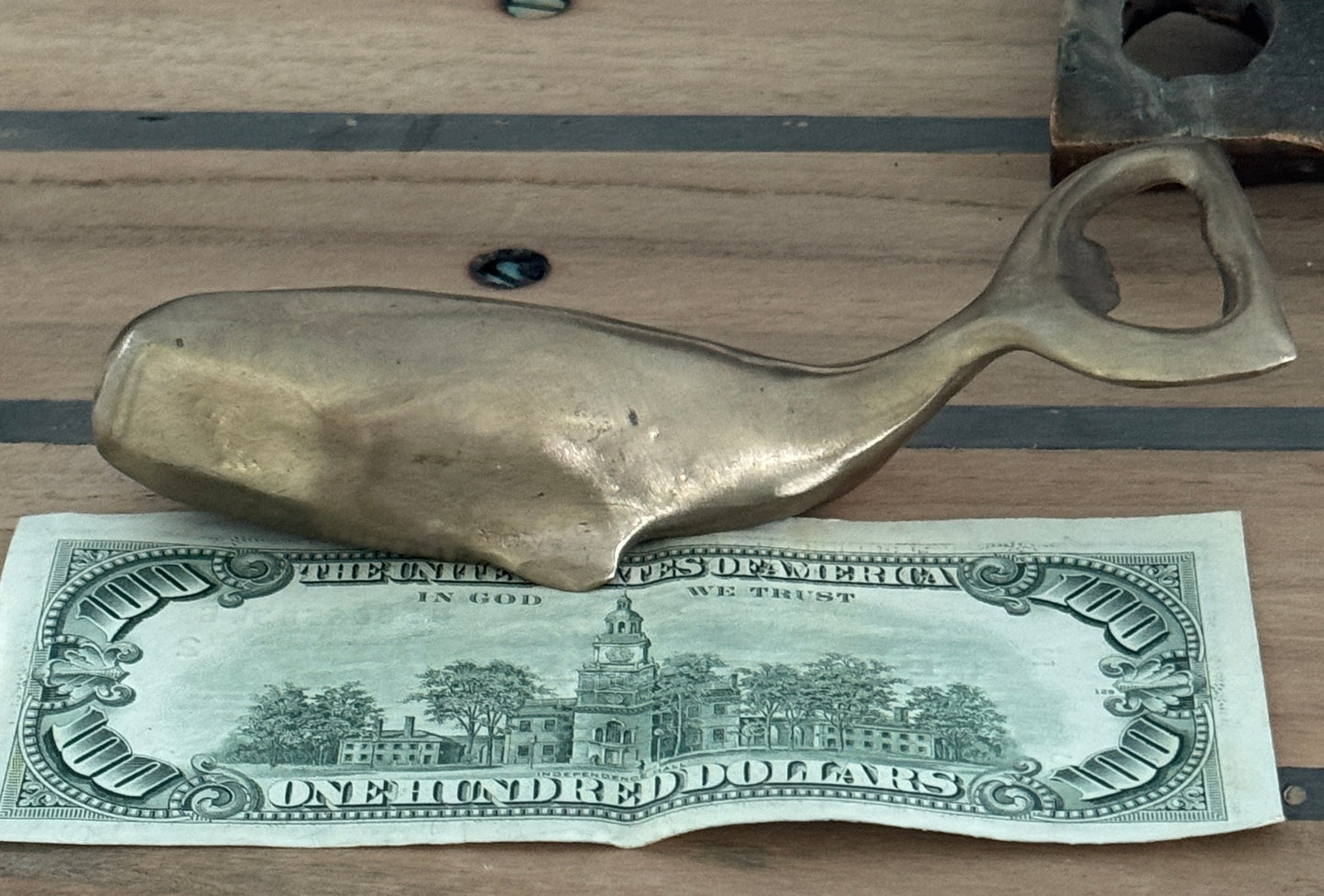 Solid Bronze Whale Bottle Opener - Made in USA