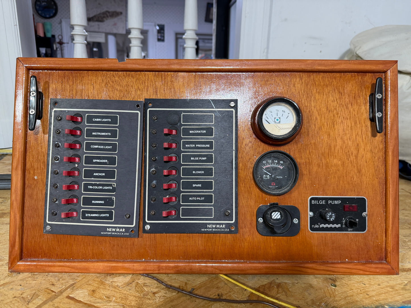 Newmar Panels, Bilge Switch & Gauges Board - Alberg 30