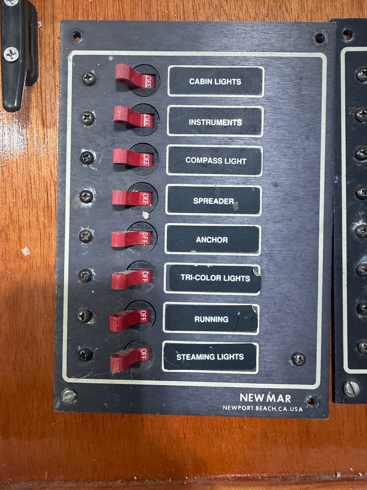 Newmar Panels, Bilge Switch & Gauges Board - Alberg 30