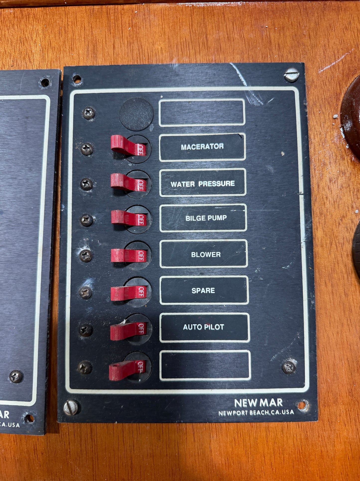 Newmar Panels, Bilge Switch & Gauges Board - Alberg 30