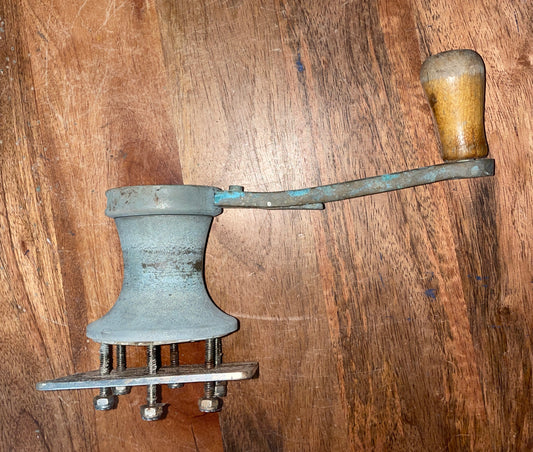 Small Vintage Bronze Winch With Bronze Handle