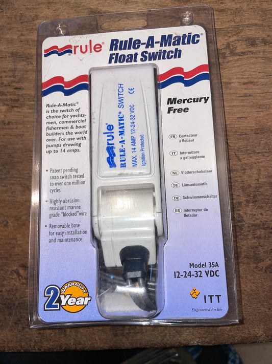 Rule-A-Matic Bilge Float Switch- NEW Model 35A