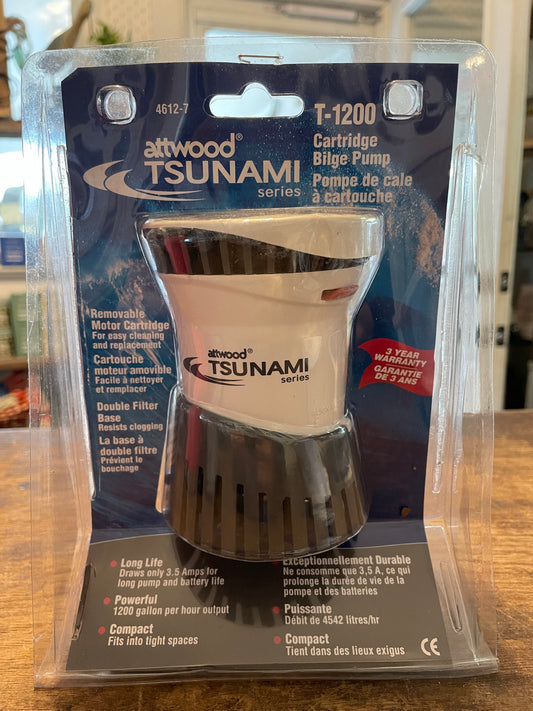 Attwood Tsunami T1200 Cartridge Bilge Pump- NEW