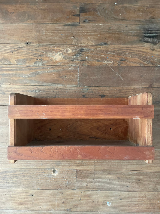Teak Wall Organization Shelf