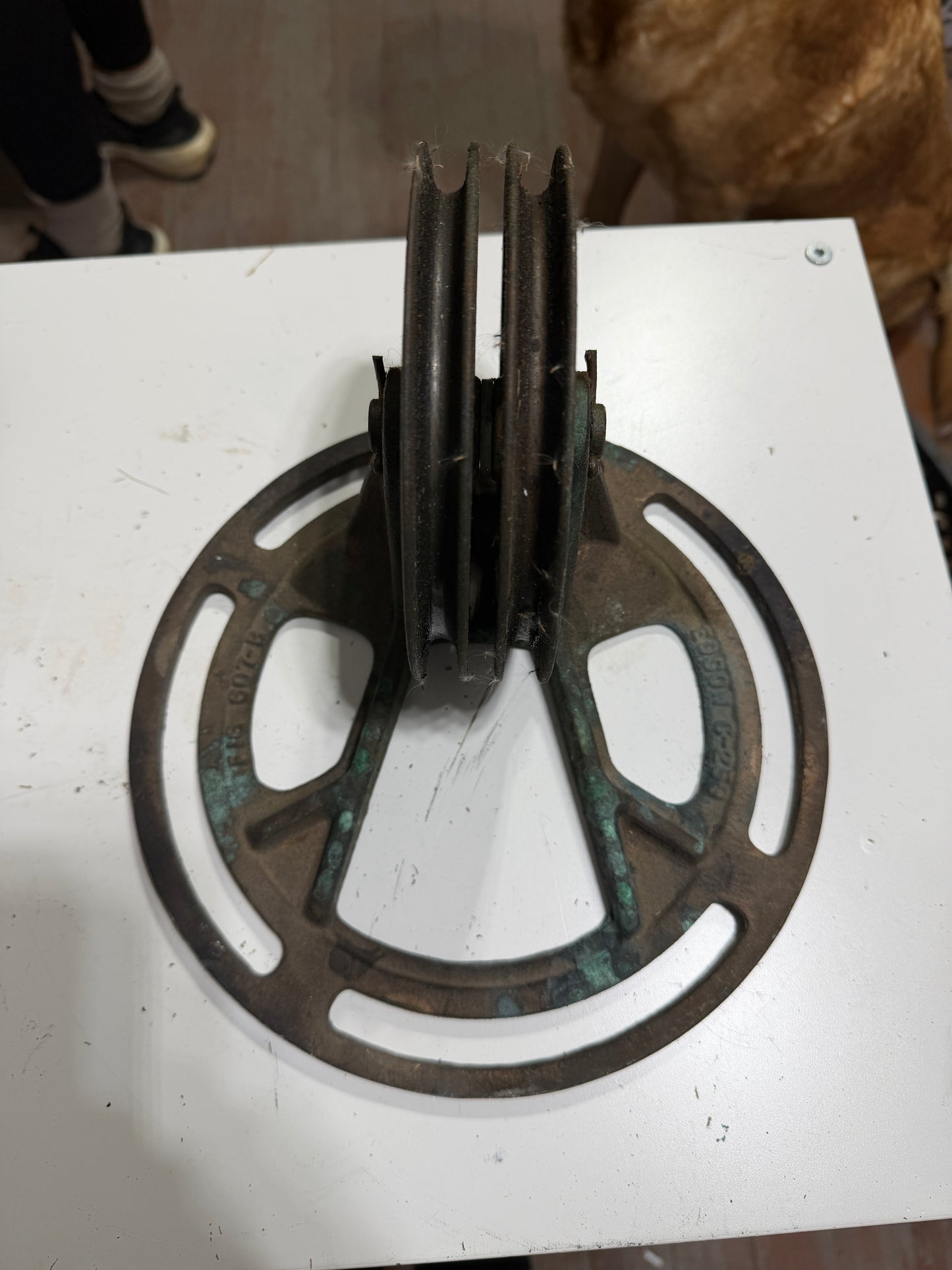 Edson C-269 607-B - 6" Sheaved Idler Steering Pedestal Pulleys