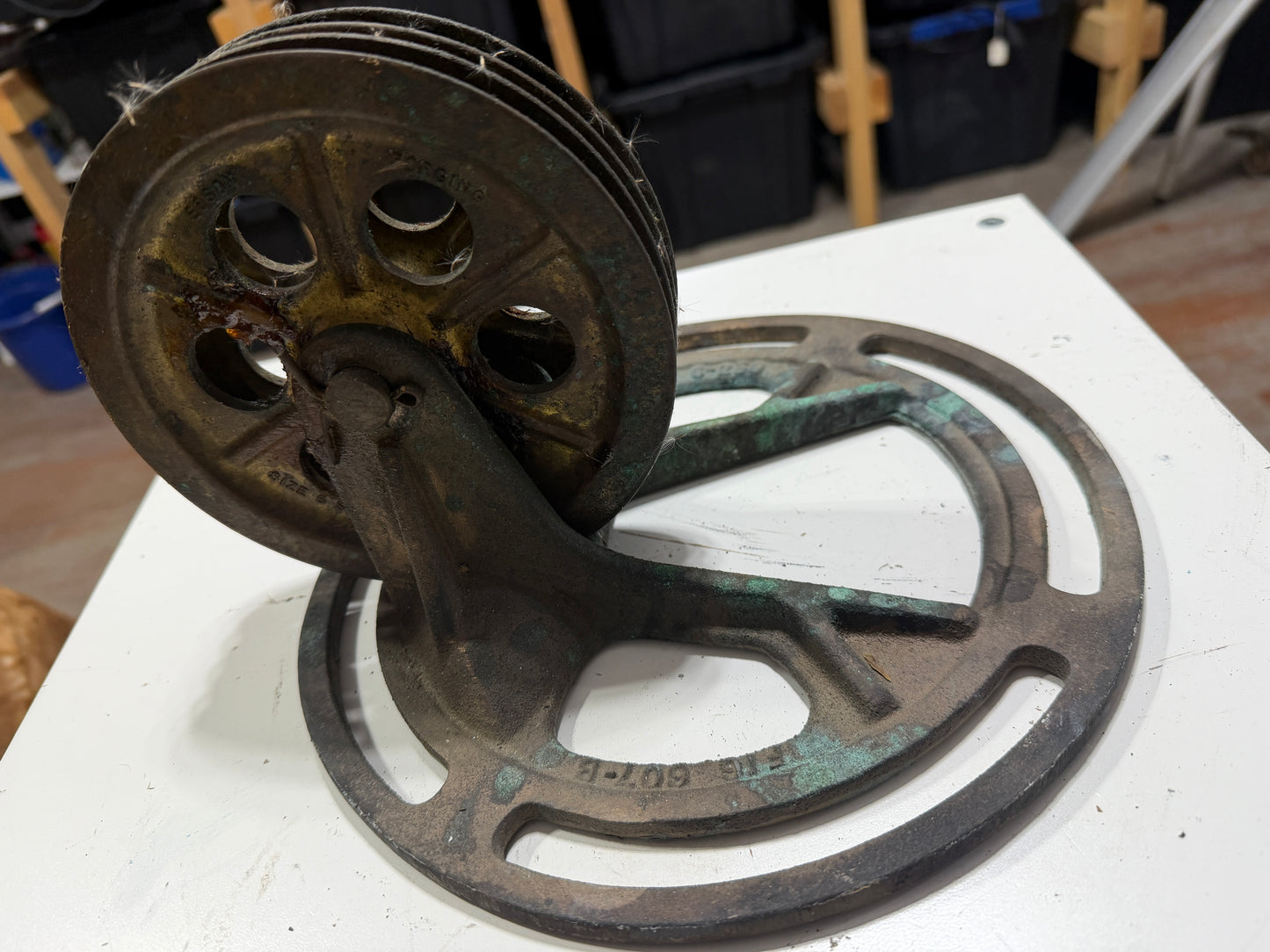 Edson C-269 607-B - 6" Sheaved Idler Steering Pedestal Pulleys