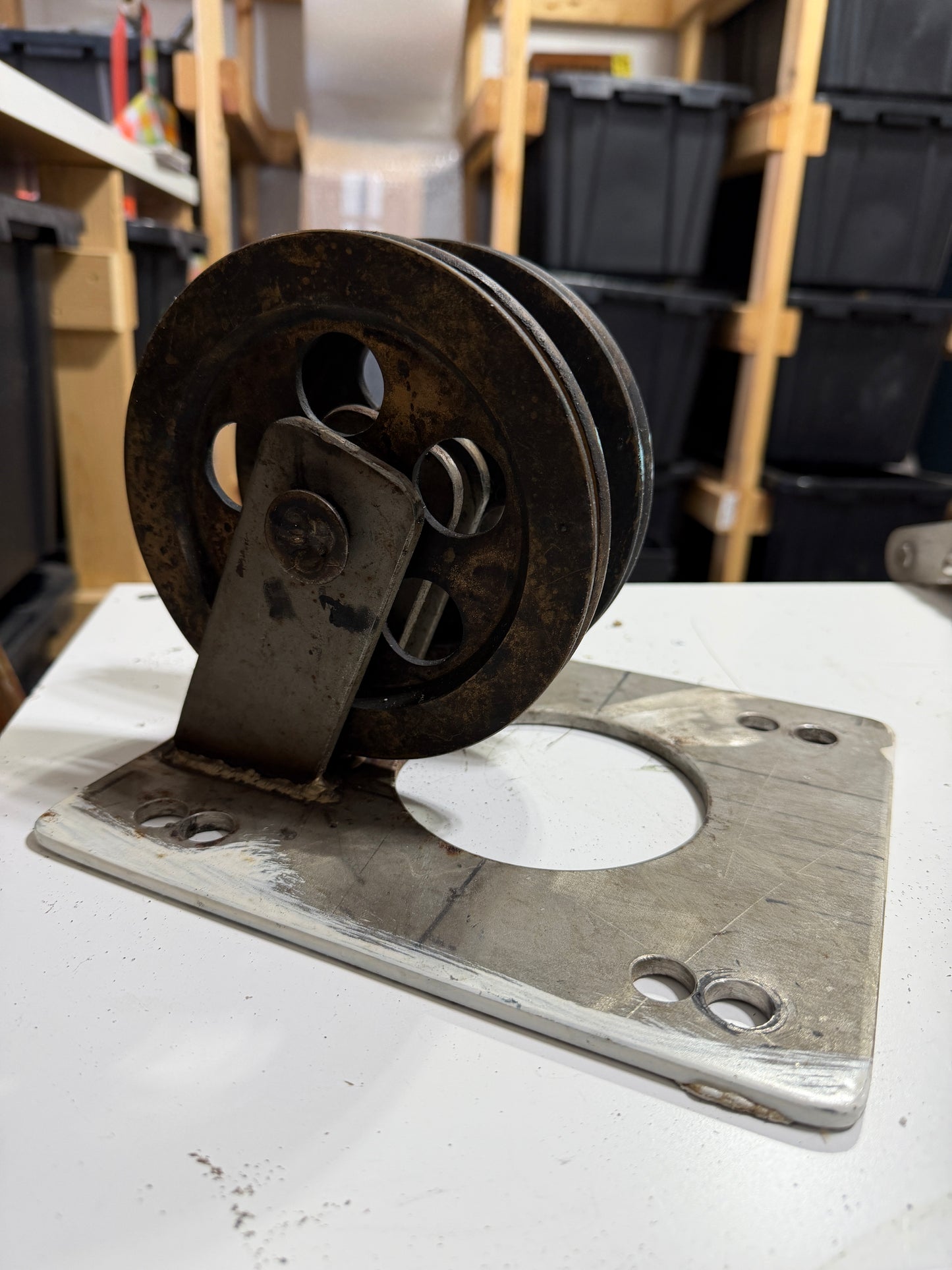 6" Bronze Steering Idlers on Stainless Base