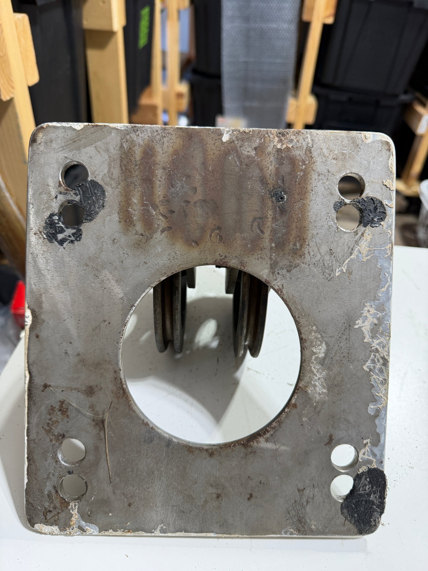 6" Bronze Steering Idlers on Stainless Base