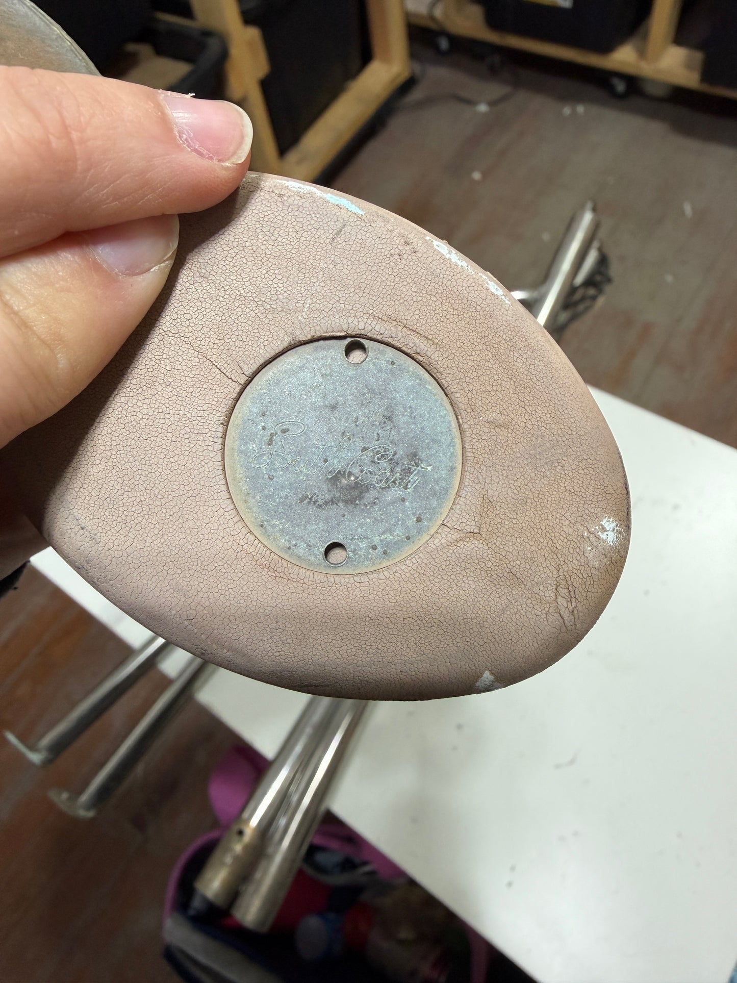 South Coast Standing Rubber Swivel Block with Bronze Base - Alden Priscilla 1971