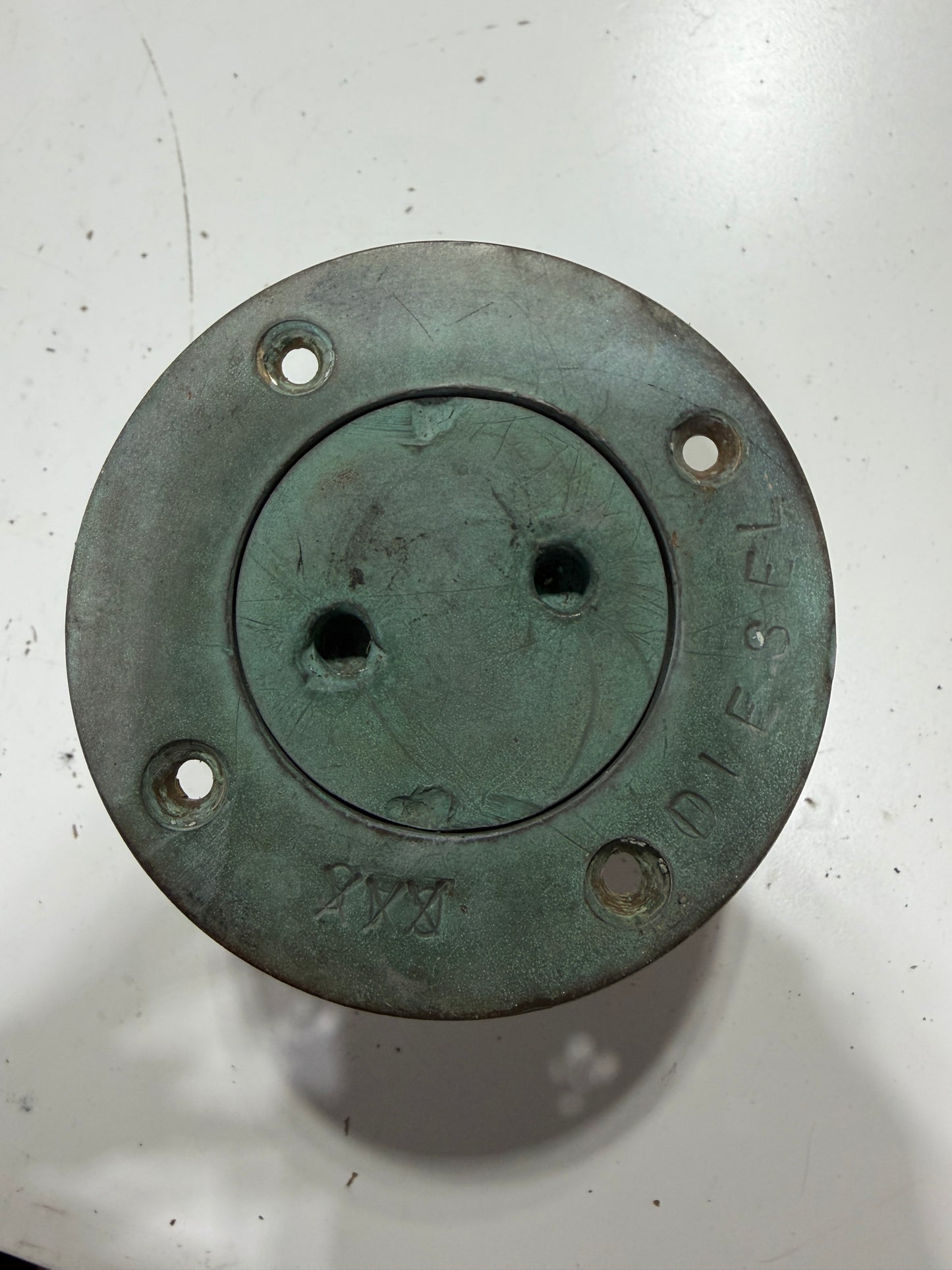 Vintage WC Bronze Diesel Fuel Cap - Alden Priscilla 1971