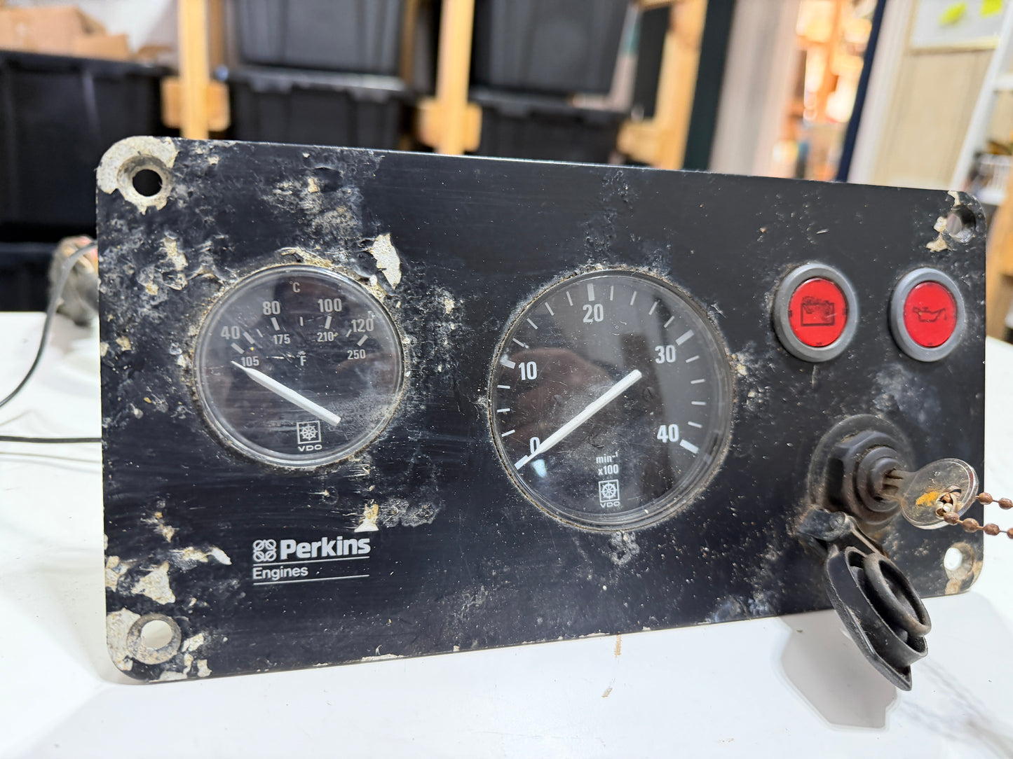 Perkins Engine Panel - With Key - Alden Priscilla 1971