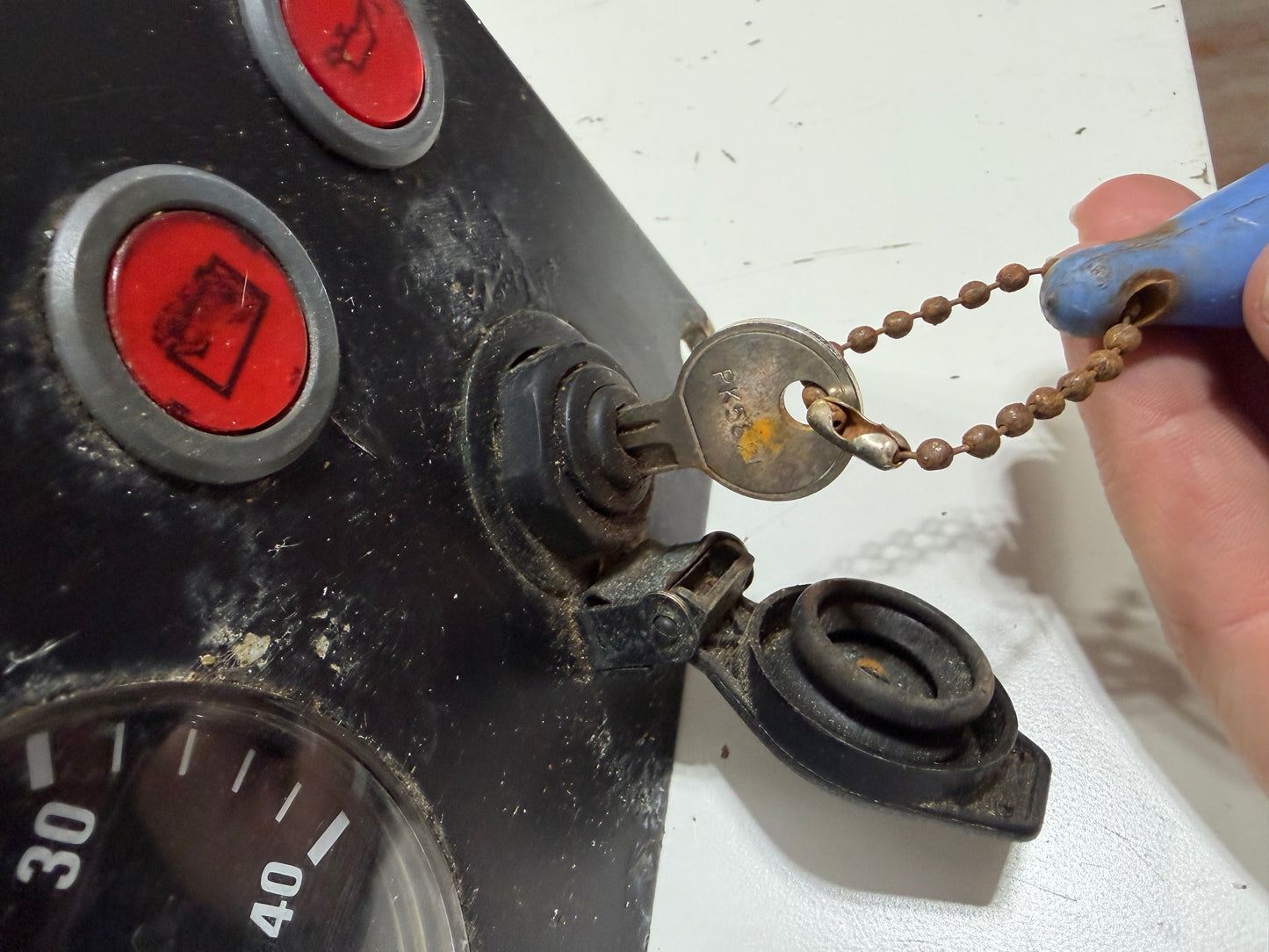 Perkins Engine Panel - With Key - Alden Priscilla 1971