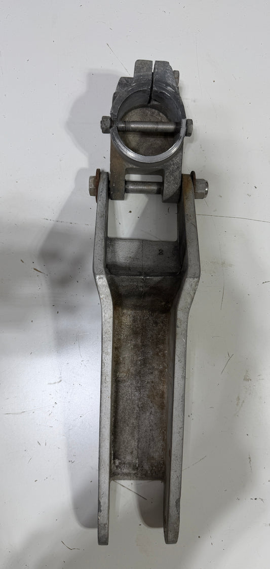 Aluminum 2 1/8" Width Tiller Hardware & 2 5/16" Diameter Rudder Cap -- #2