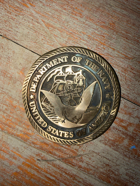 Department Of The Navy Bronze Plaque-- #81