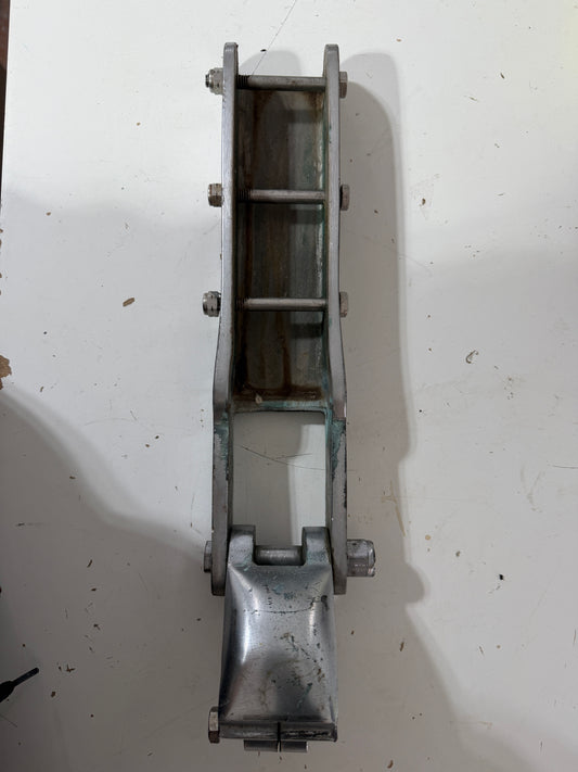 Chromed Bronze 1 7/8" Width Tiller Strap & 1 3/16" Diameter Rudder Cap -- #20