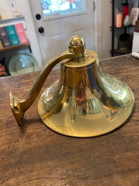 Brass Bell With Bracket- 5 3/4” Base