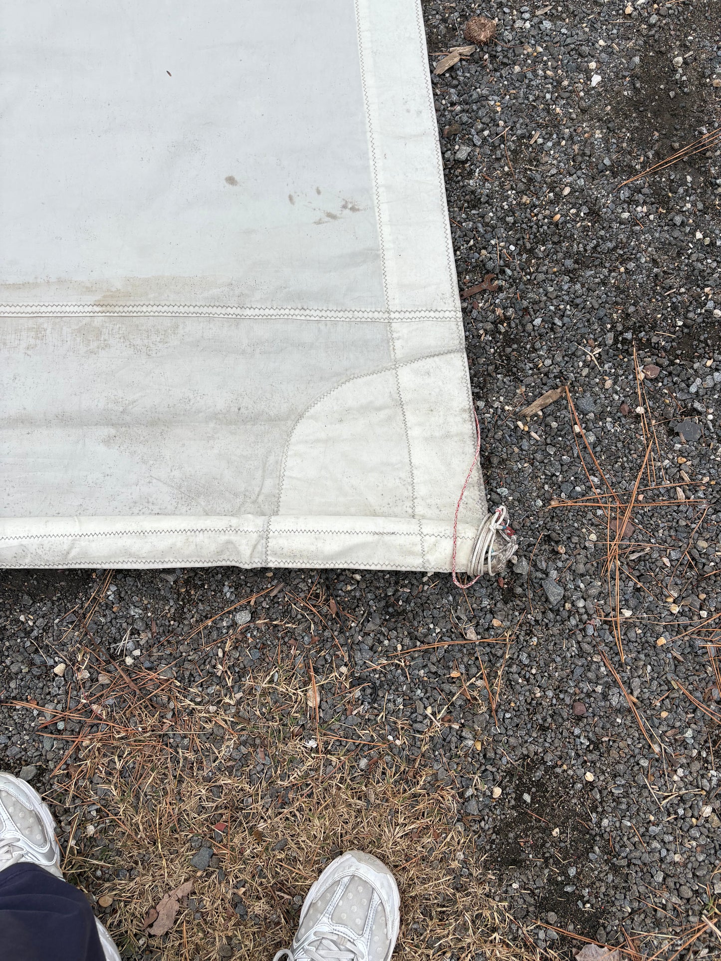 Tartan 34C White Sail Material Shade - 11'10" Total Length