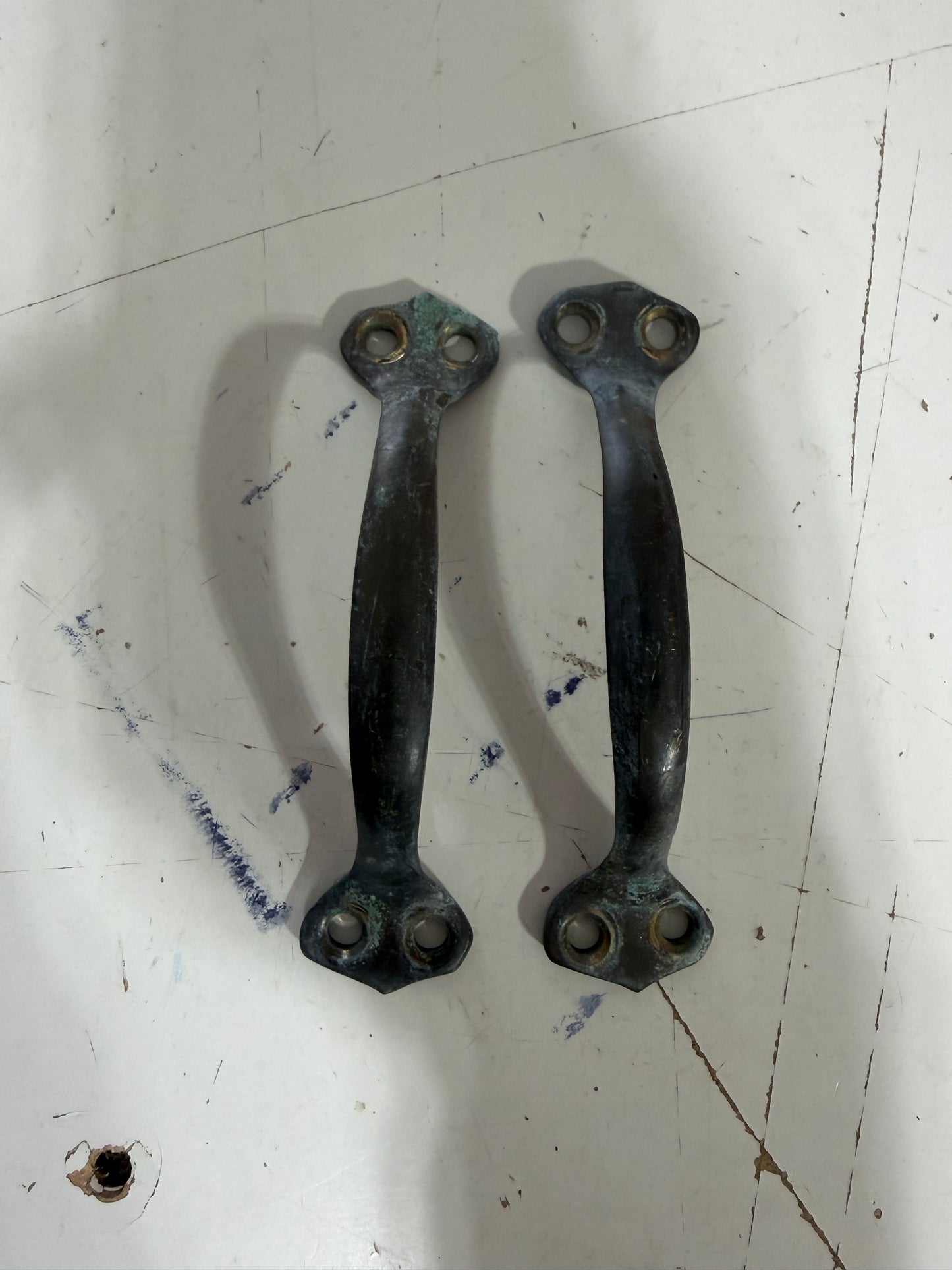 PAIR 4" Bronze Handle Pulls