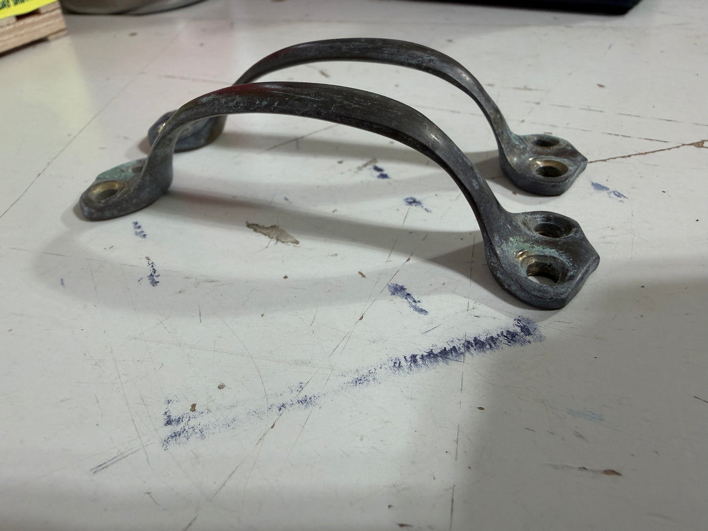 PAIR 4" Bronze Handle Pulls