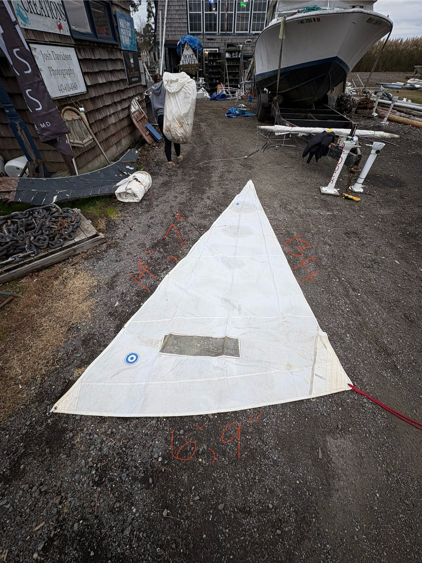 Small Jib Sail - 14'7" x 13' x 6'9"