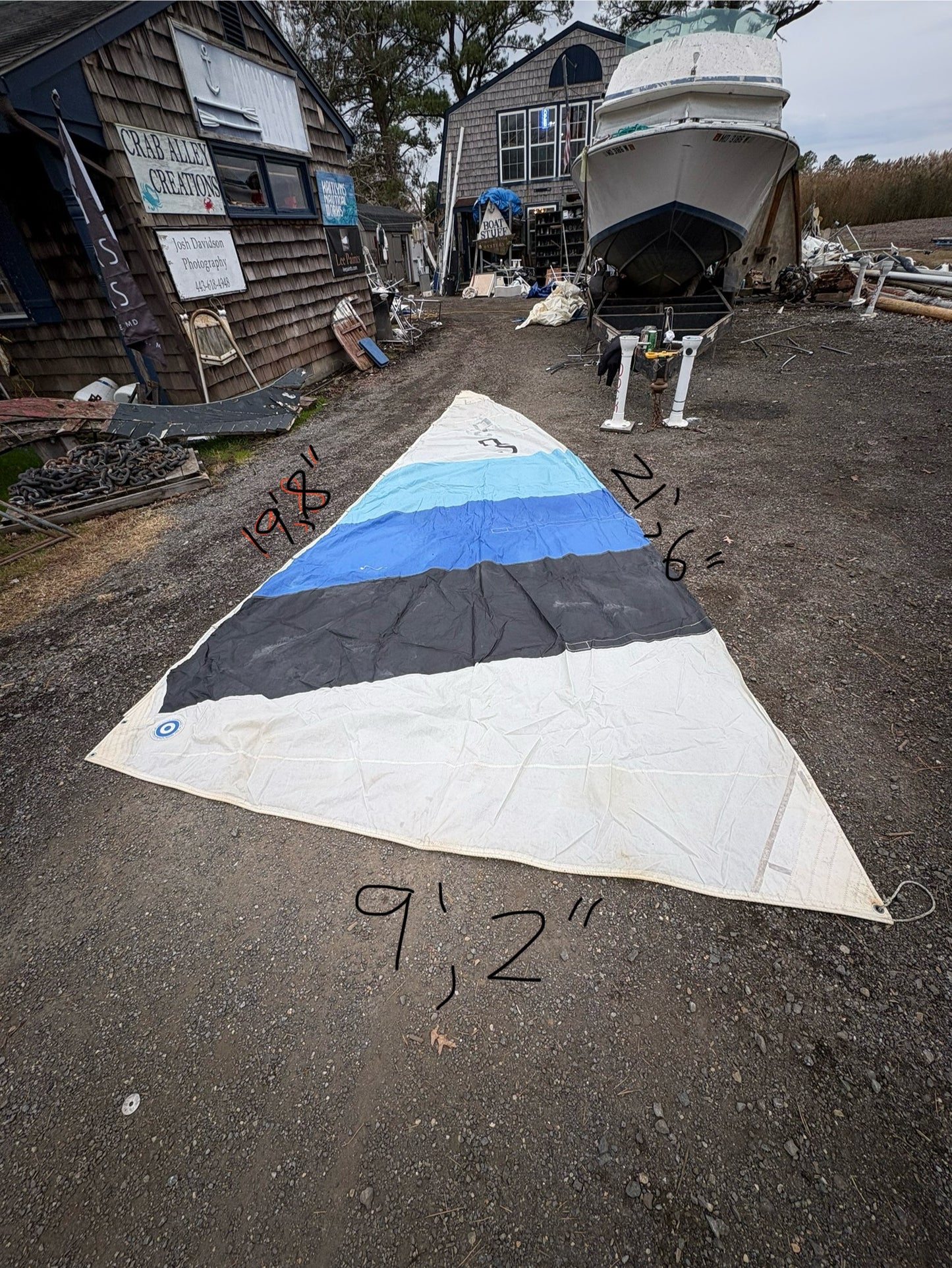 Catalina 34 Main Sail - Luff 19'8" x Leech 21'6" x 9'2"