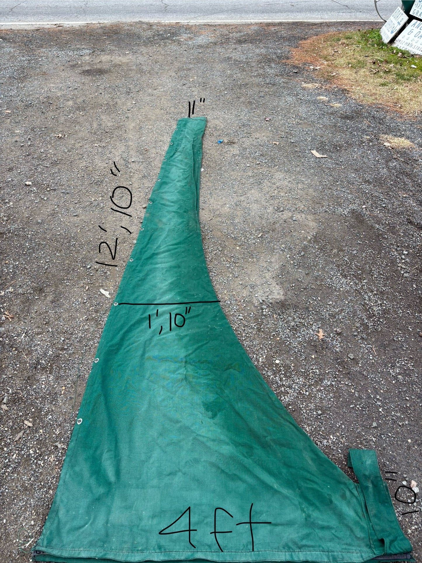 12'10" Green Mainsail Cover