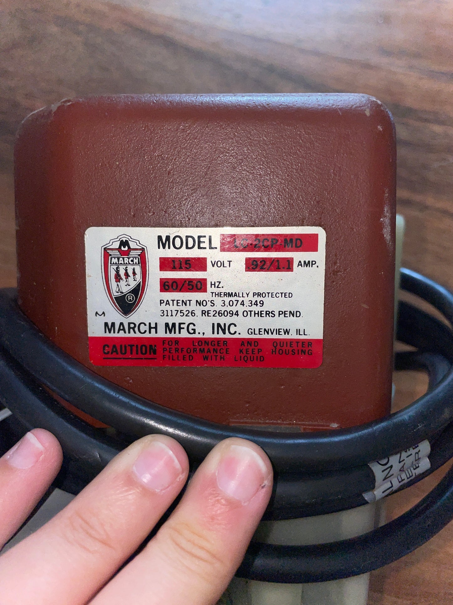 March LC-2CP-MD 115 VAC magnetic Drive Centrifugal Pump