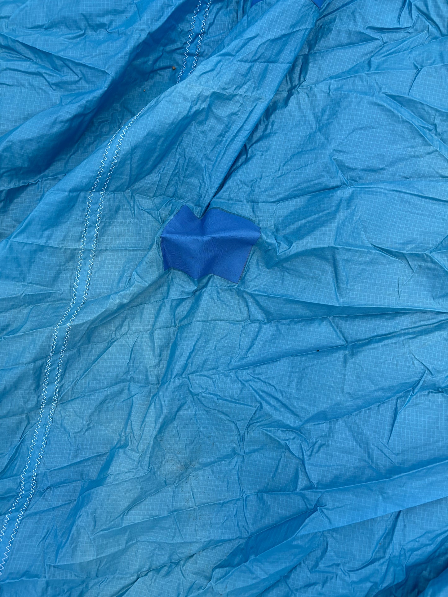 Small Red White & Blue Spinnaker Sail - 18'10" Symmetrical x 12'10" Foot