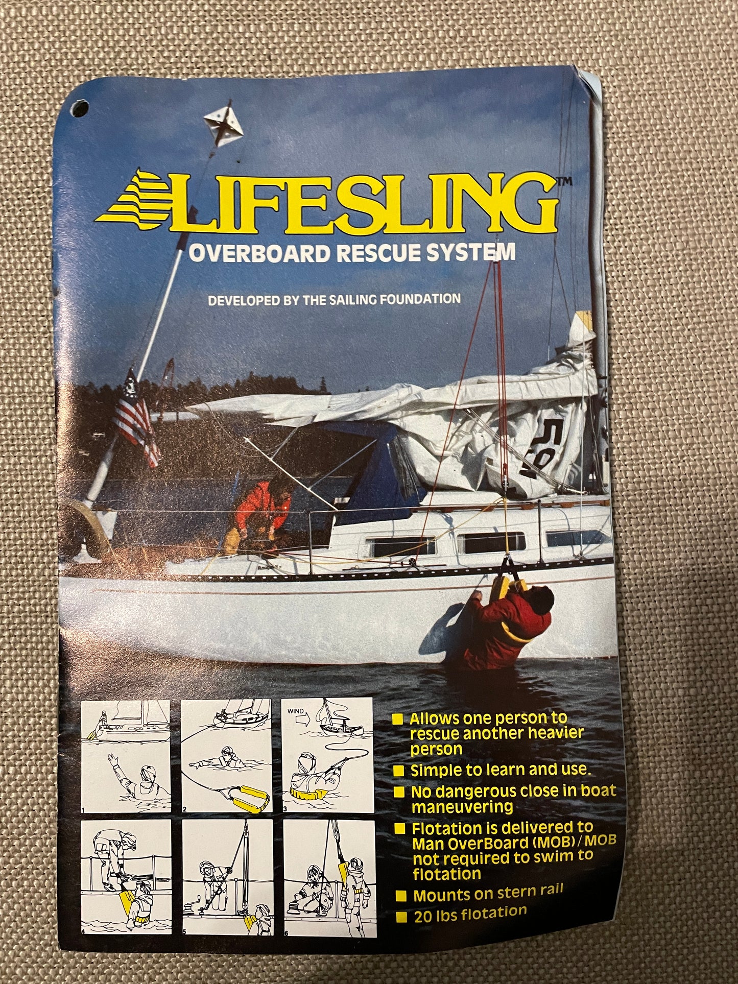 Lifesling Overboard Rescue System- LIKE NEW