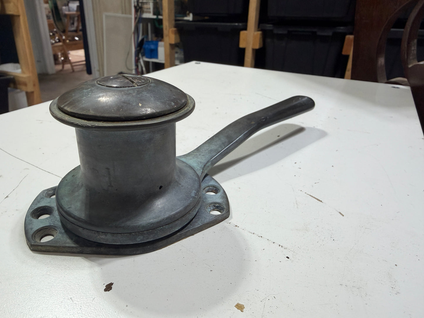 Vintage Solid Bronze Mast Winch