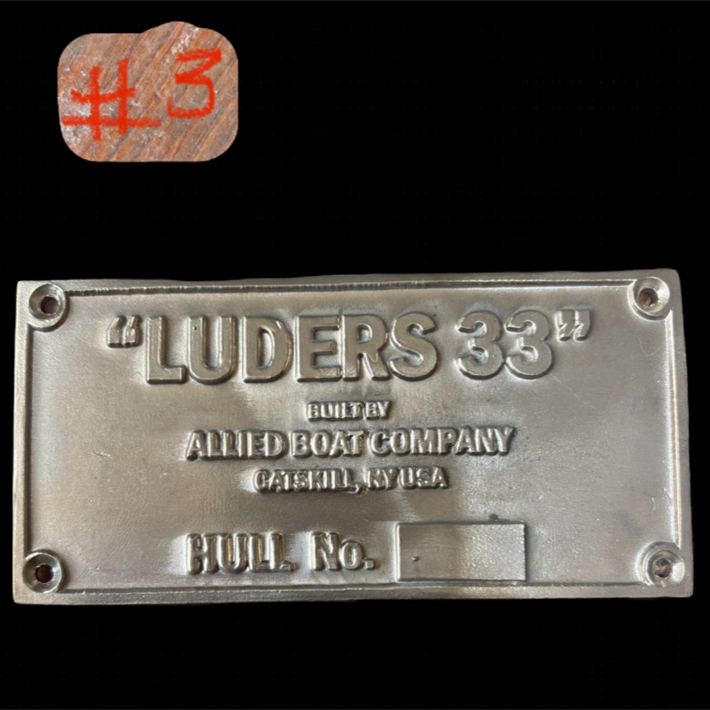 Luders 33 Builders Plate