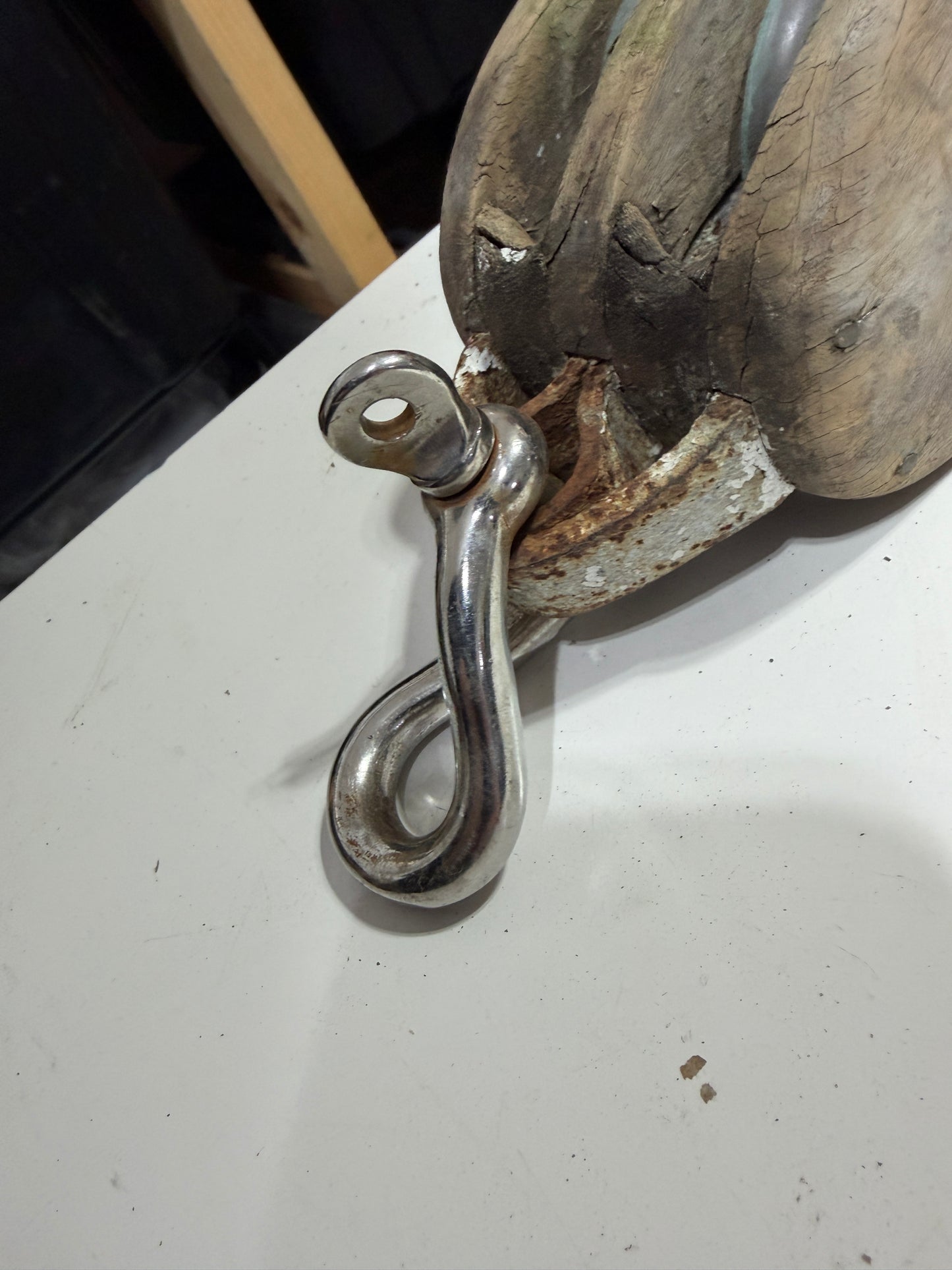 Double Merriman Wooden Block With Bronze Sheaves - 7/16" Line