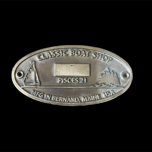 Classic Boat Shop Pisces 21 Builders Plate