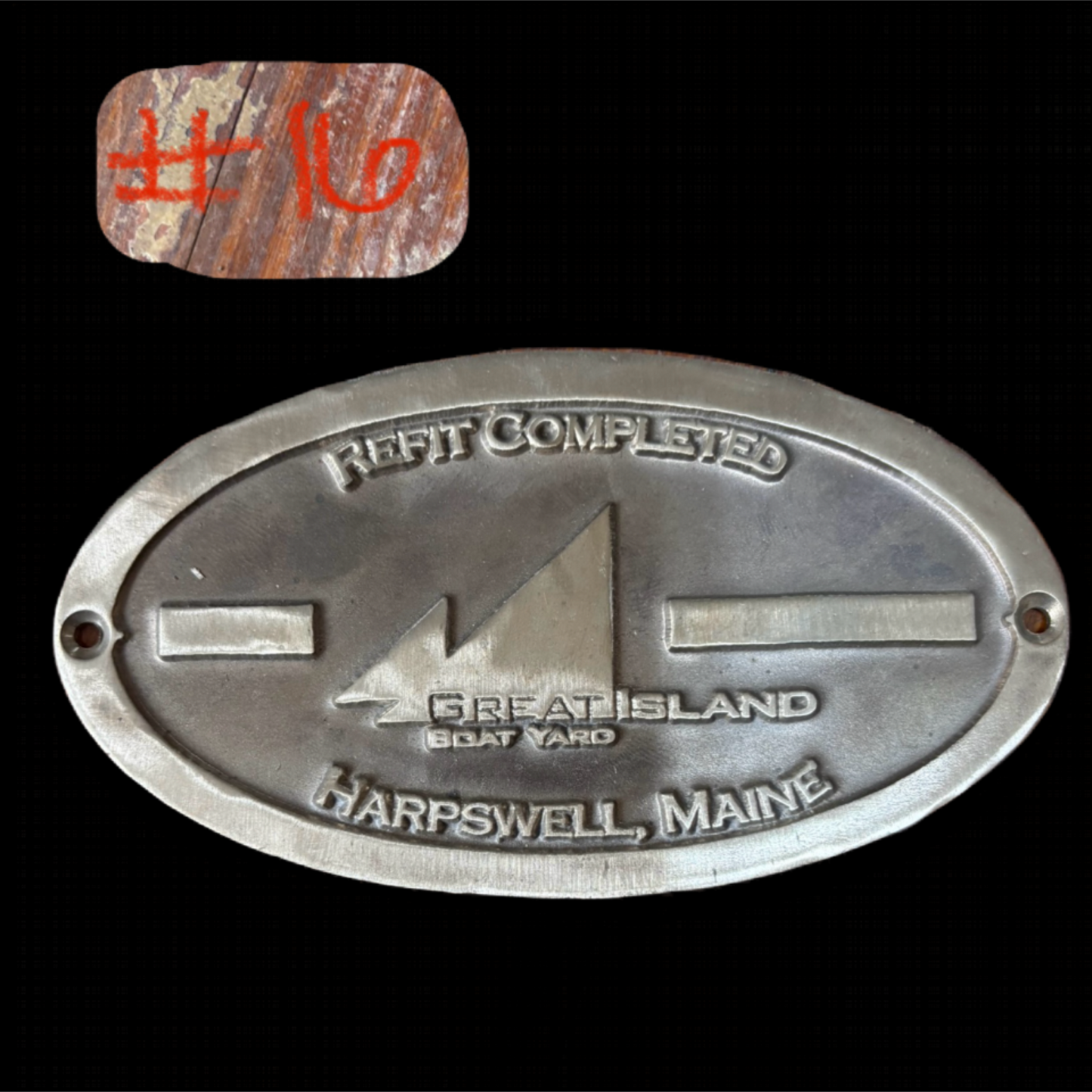 Great Island Boat Yard Builders Plate