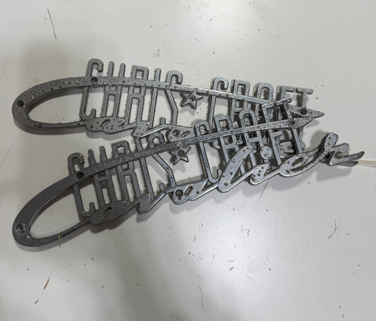 PAIR Original Chromed Chris Craft Emblems