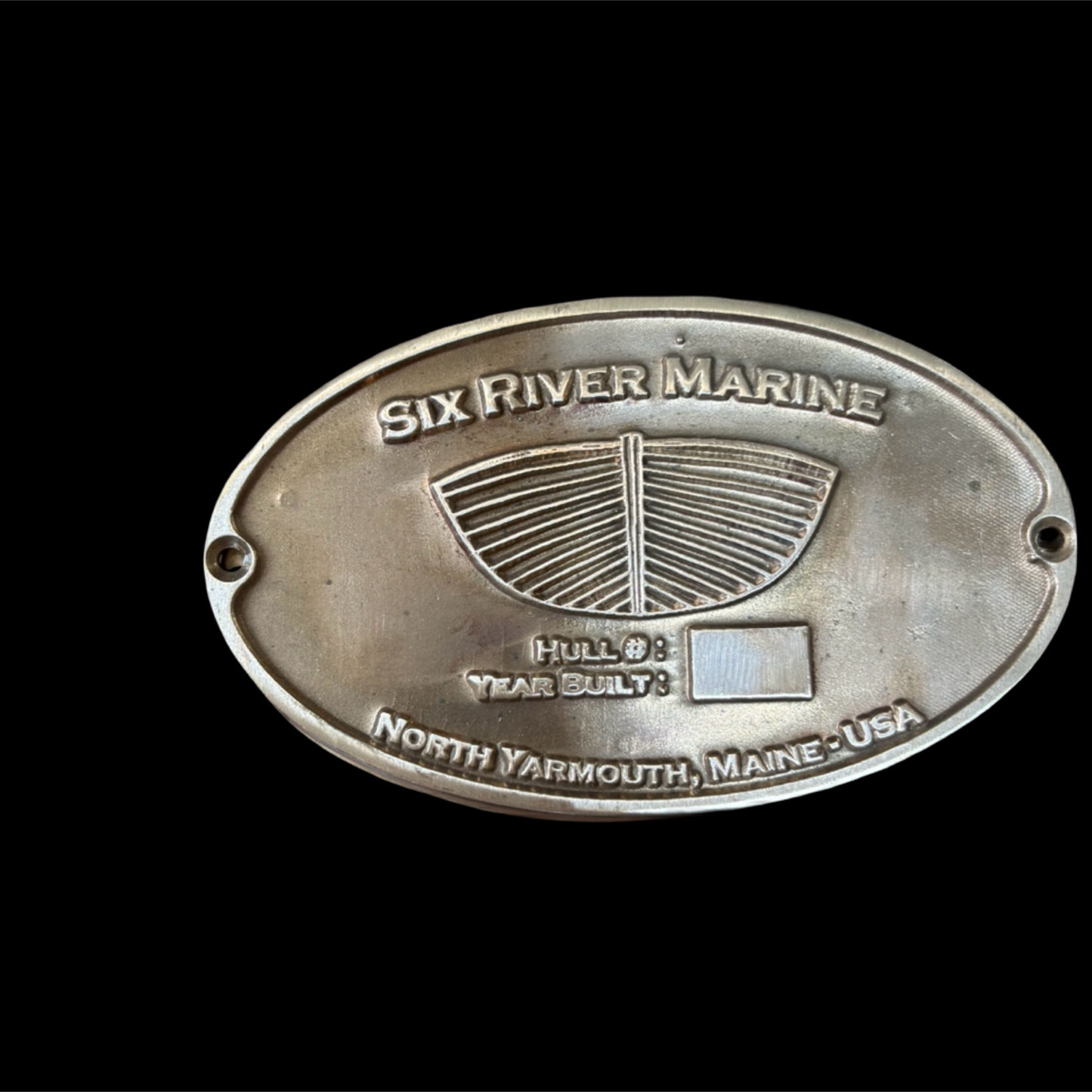 Six River Marine Builders Plate