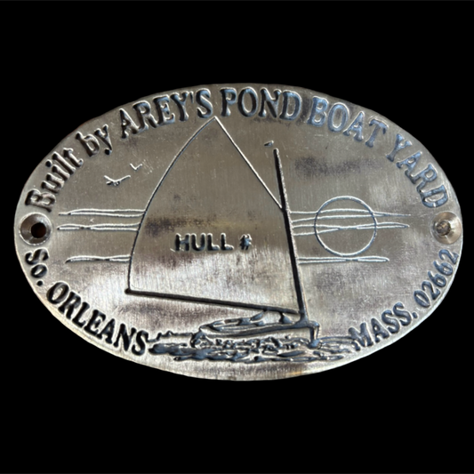 Built BY Arey's Pond Boat Yard So. Orleans MASS. 02662 Builders Plate