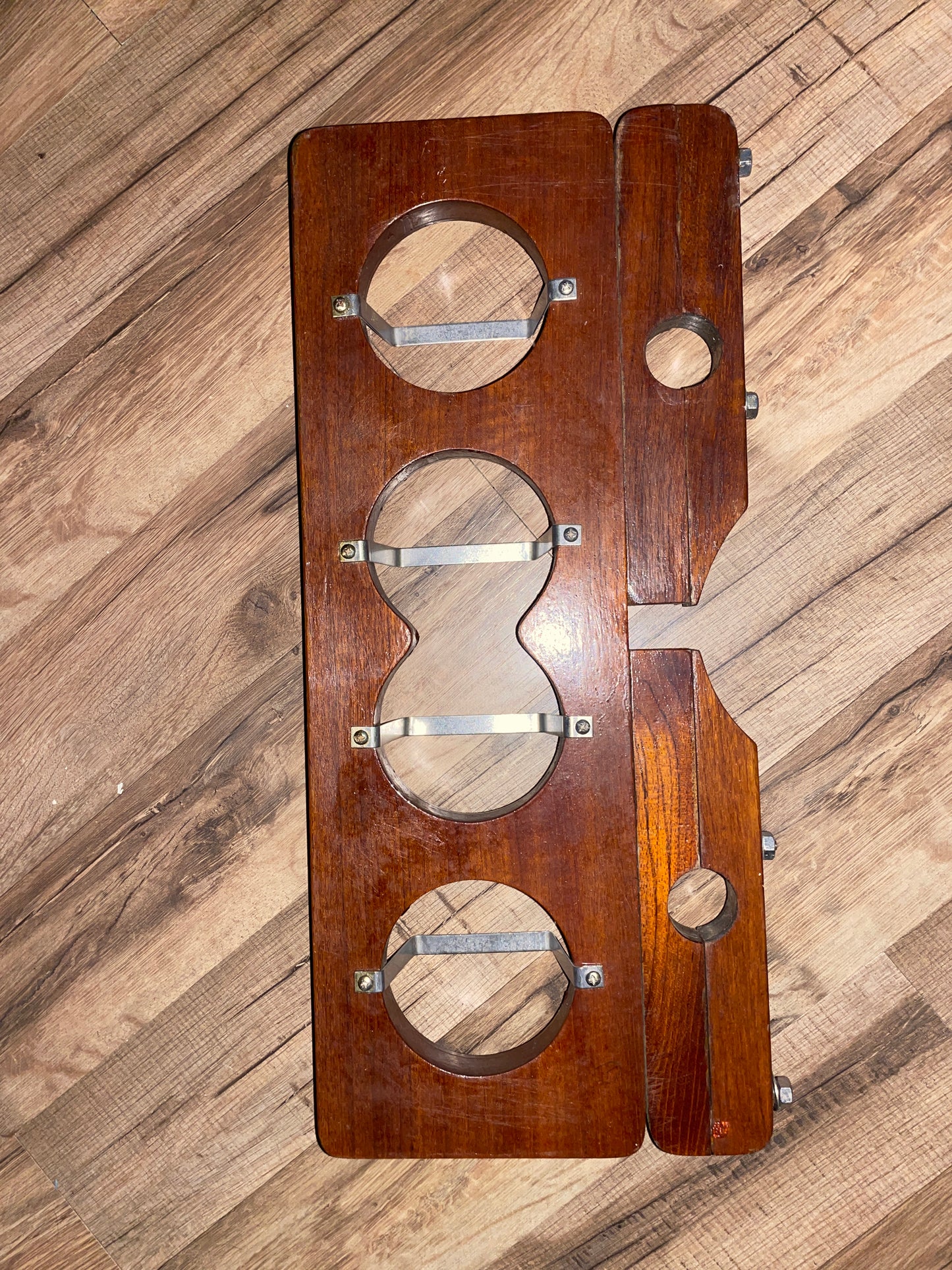 Teak Pedestal Mounting 4 Cup Holder