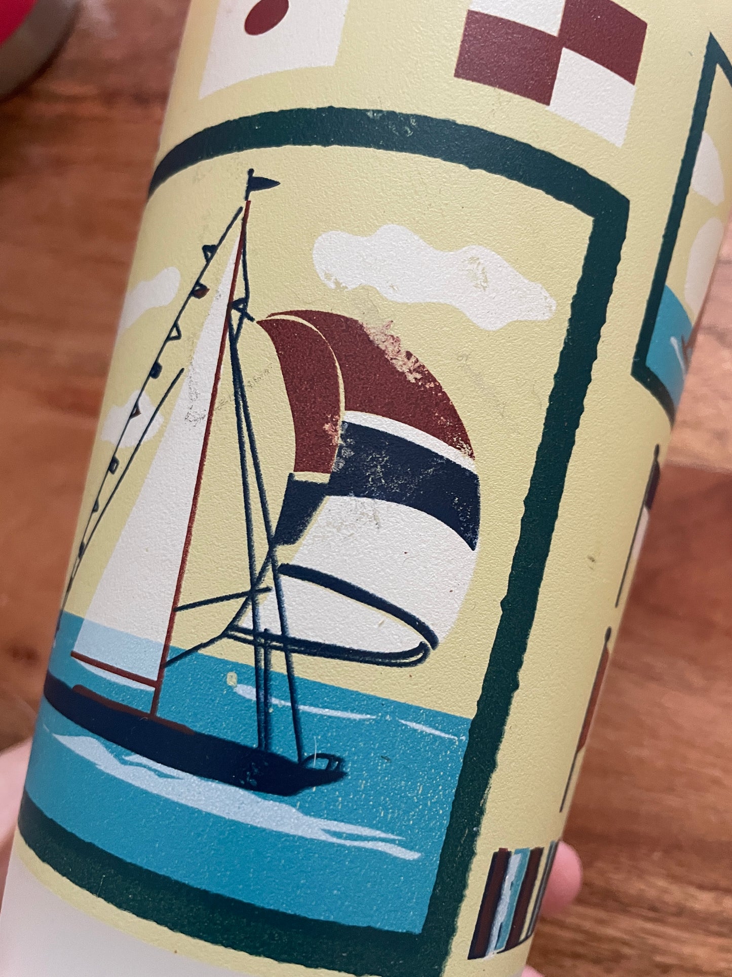 Cute Set Of 4 Plastic Nautical Cups