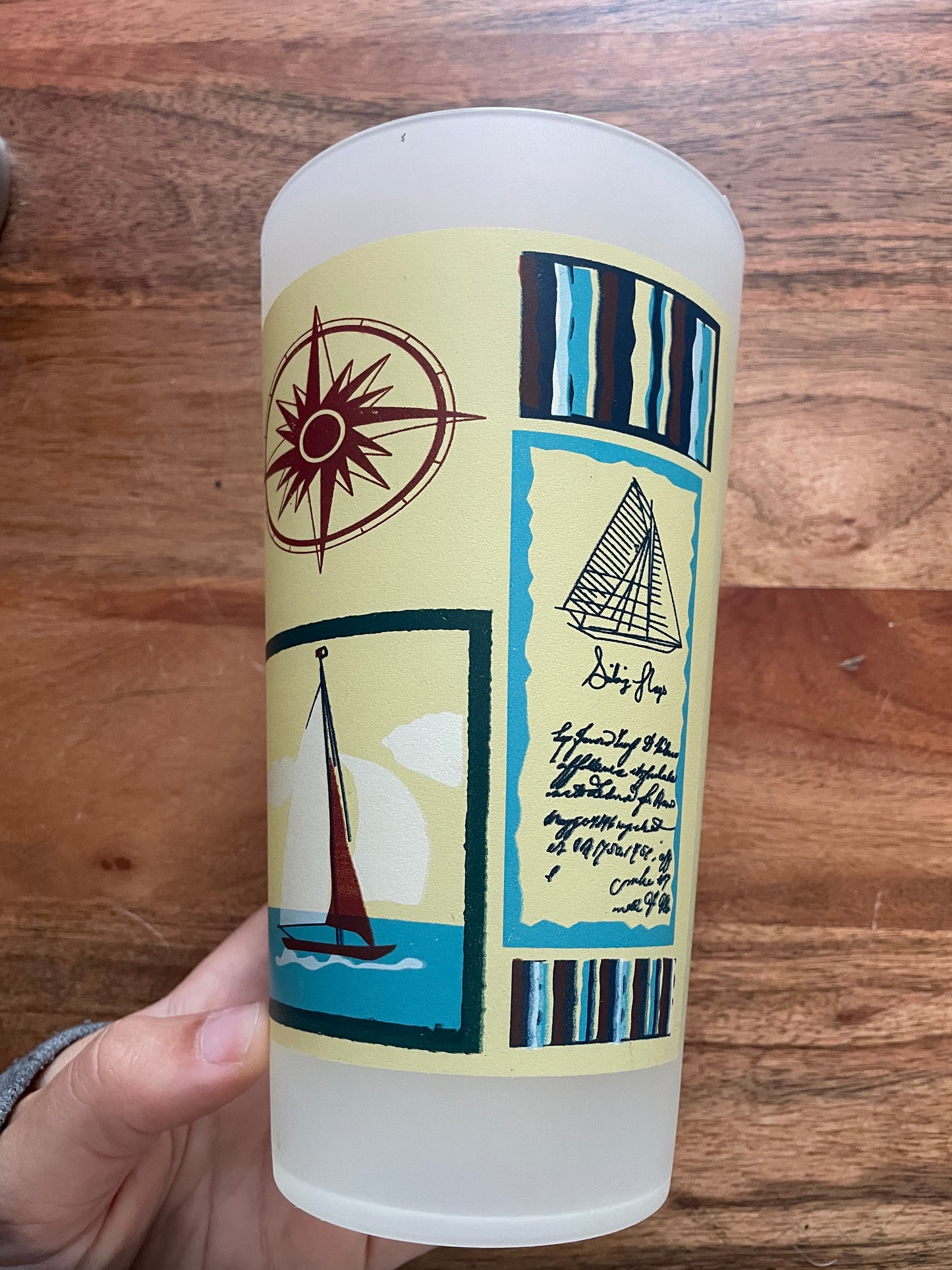 Cute Set Of 4 Plastic Nautical Cups
