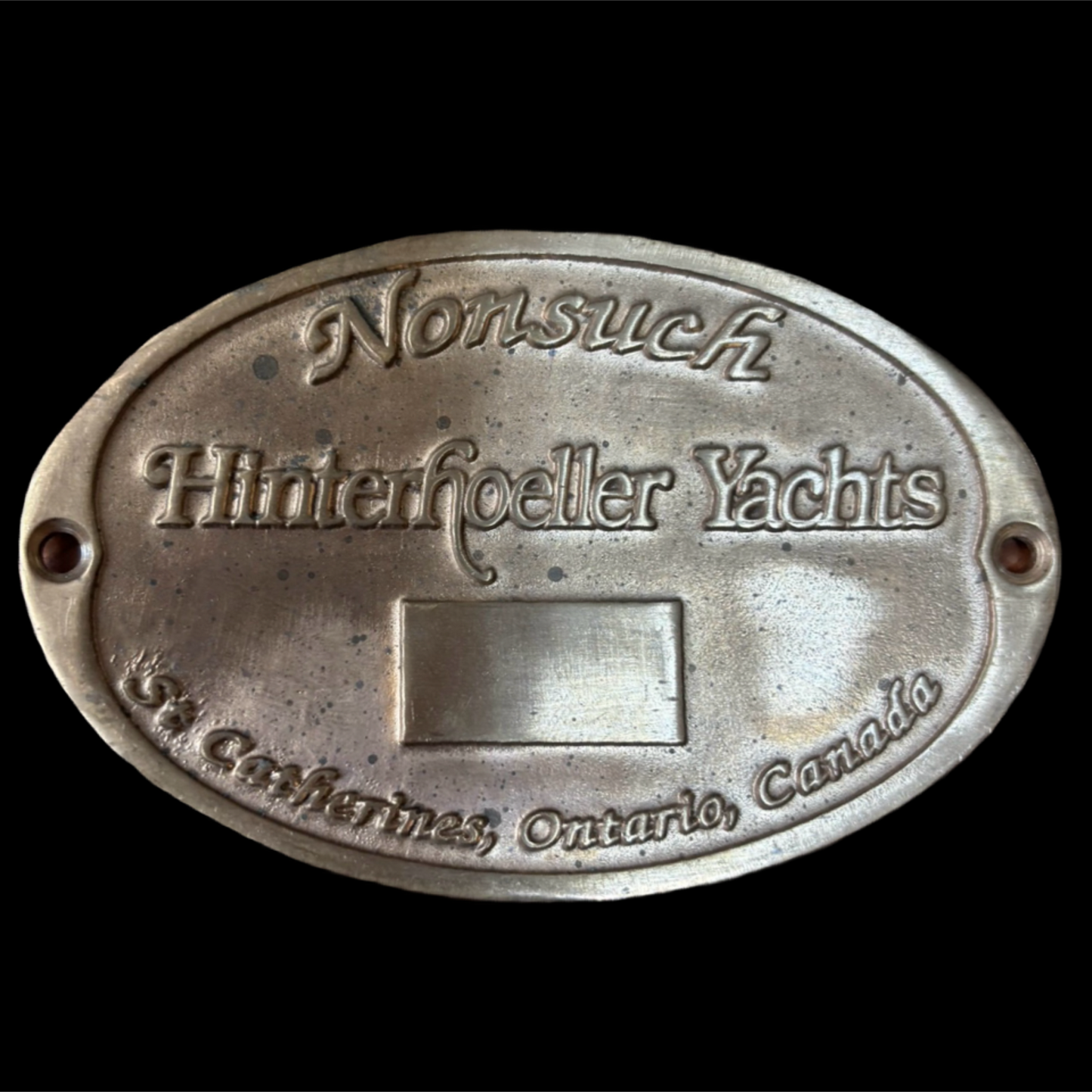 Nonsuch Hinterhoeller Yachts St. Catherines Ontario Canada Builders Plate
