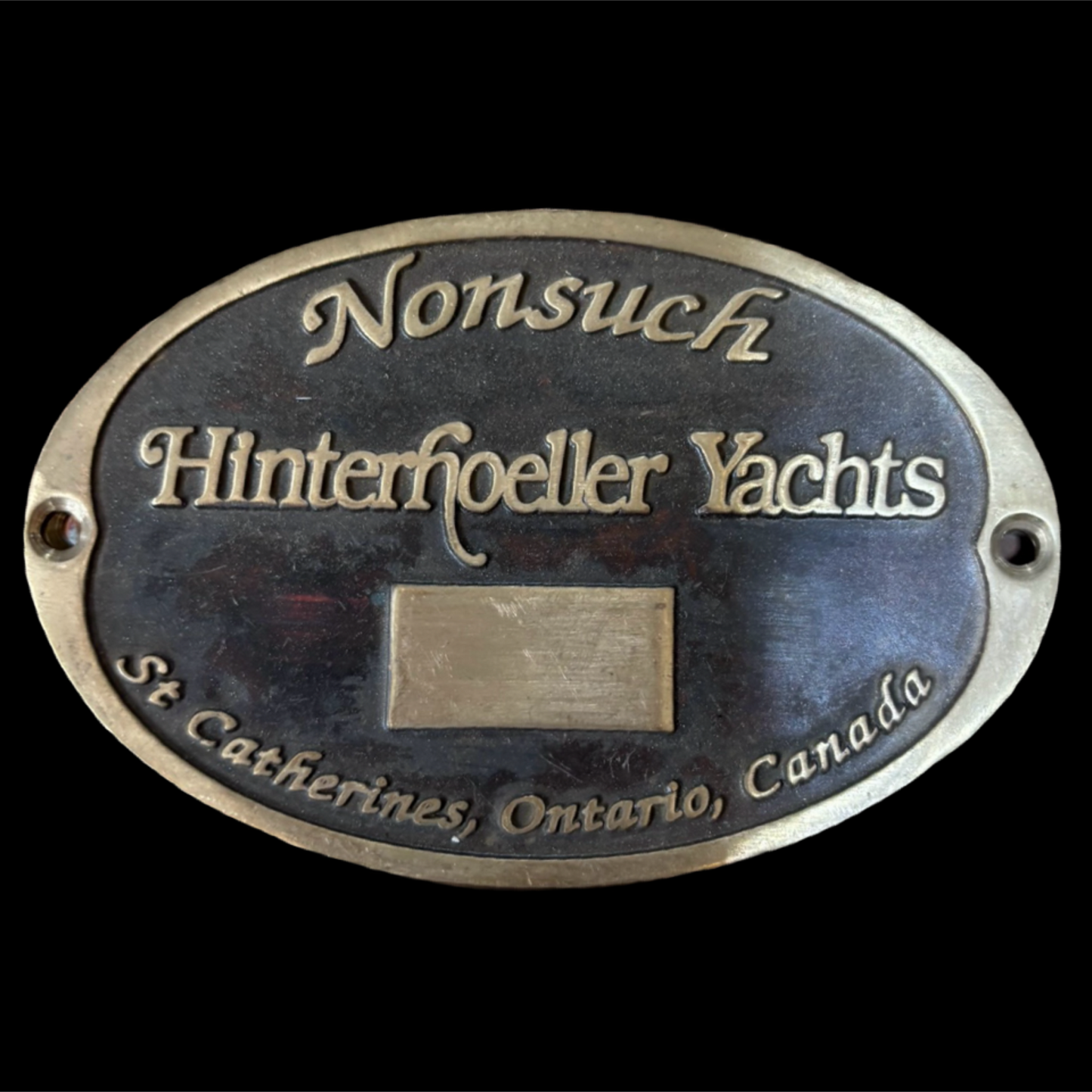 Nonsuch Hinterhoeller Yachts St. Catherines Ontario Canada Builders Plate