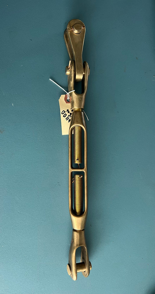 Bronze Standard 5/8" Jaw & Jaw Turnbuckle Code BB1399 with 1/2" Turnbuckle Toggle Code BB1199