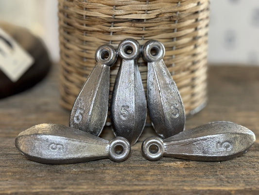 5oz Lead Sinkers - 5 COUNT