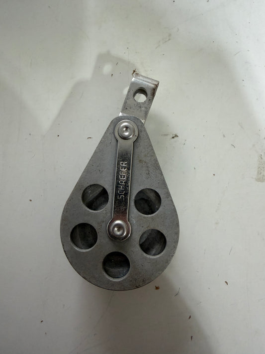 Schaefer 2 1/8" Wire Sheave Single Fixed Block - 1/8" Wire Diameter