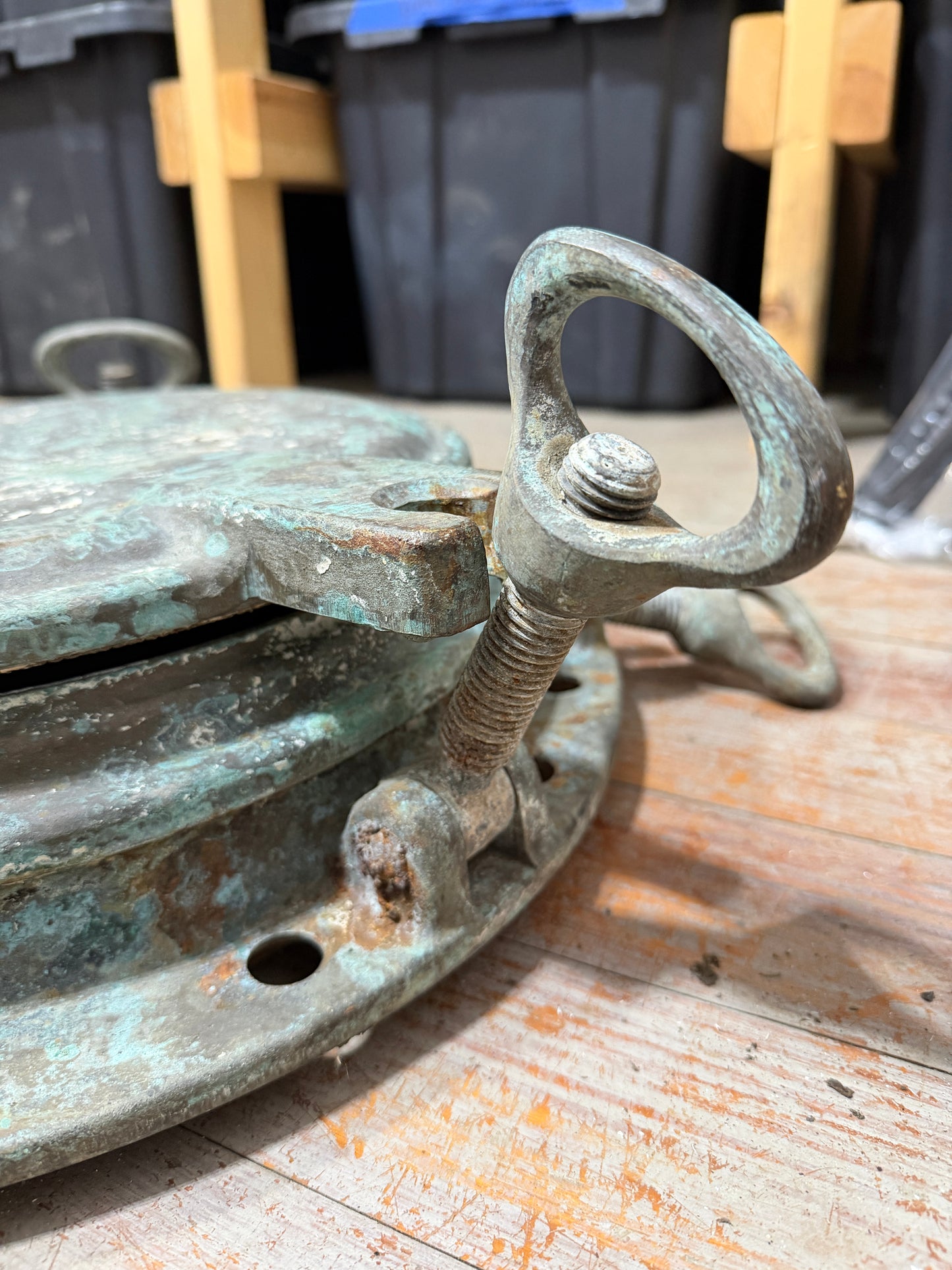 Solid Bronze 13 5/8" Mounting Port Hole - NO GLASS