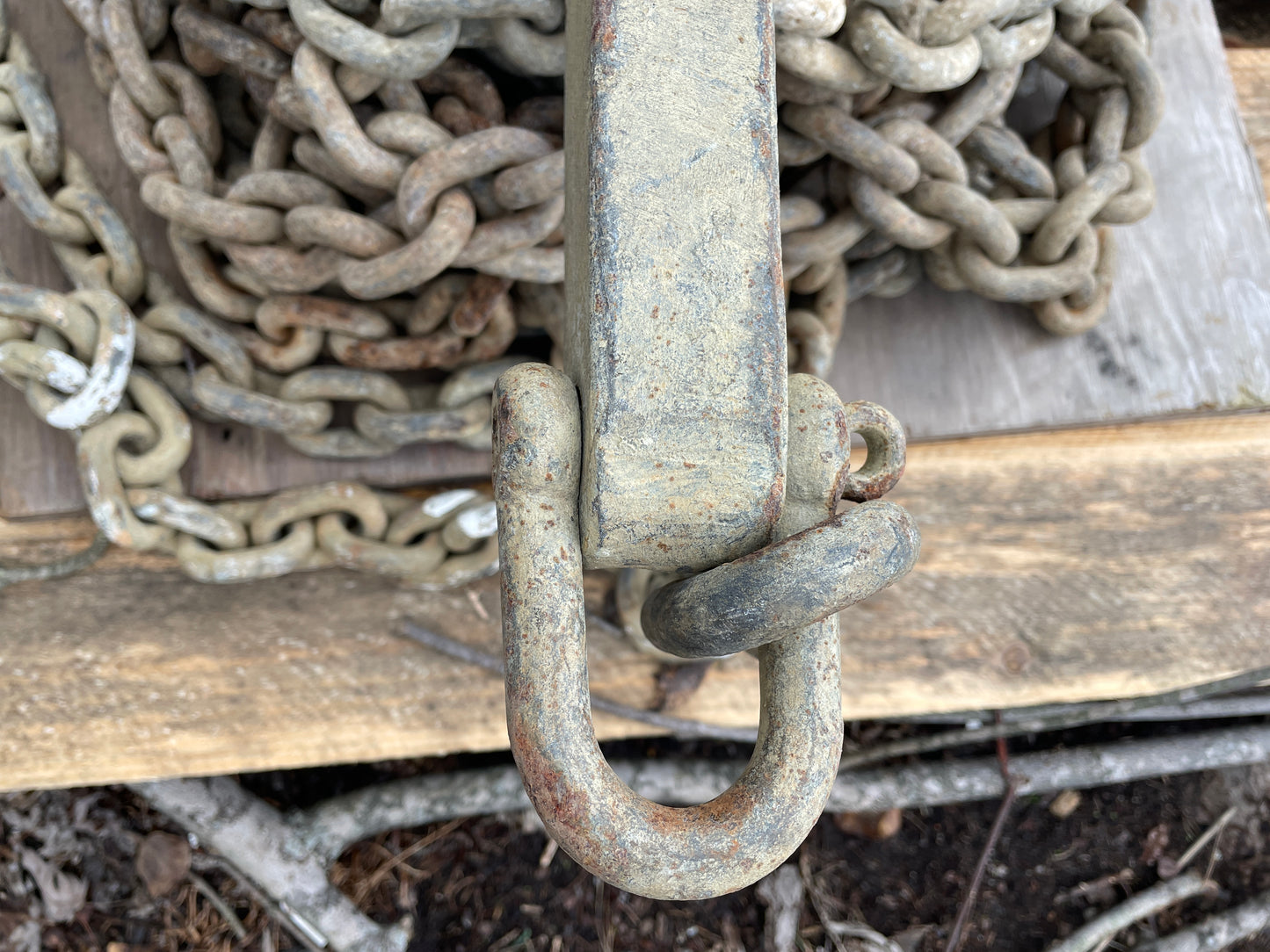 Large Danforth Anchor With 200’ Of 1/2” Chain