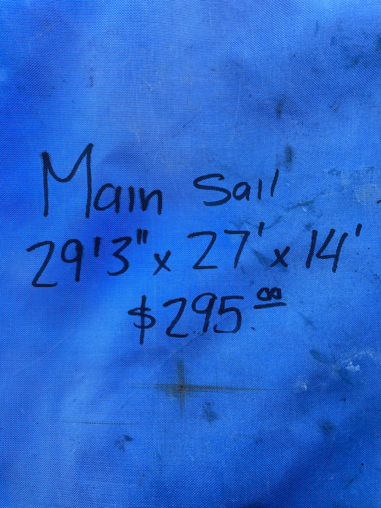 Main Sail- 29’3” x 27’ x 14’