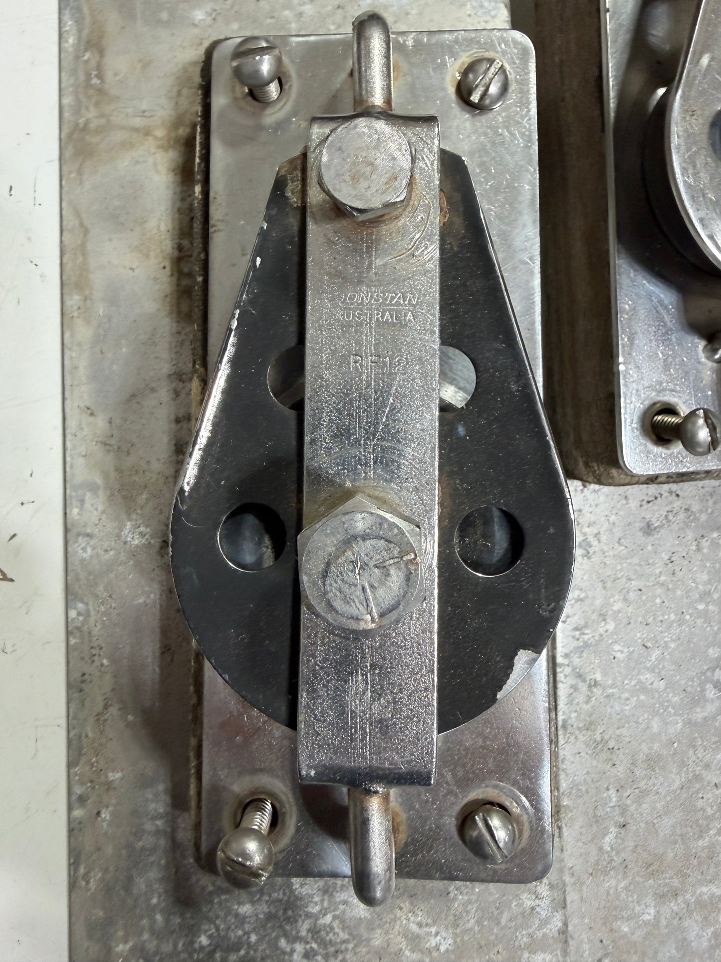 PAIR Ronstan RF12 Cheek Blocks On Mounts/Plates - 5/16" Line