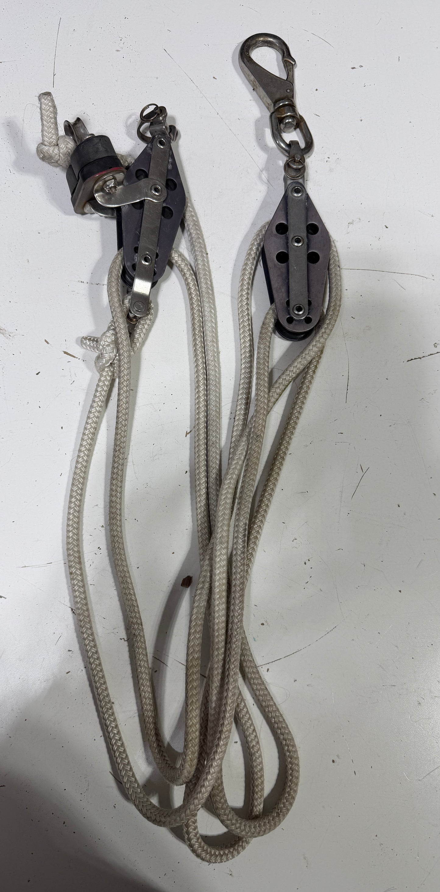 Small Fiddle Block Boom Vang - 10' Line x 5/16" Diameter - 1998 MacGregor 26X